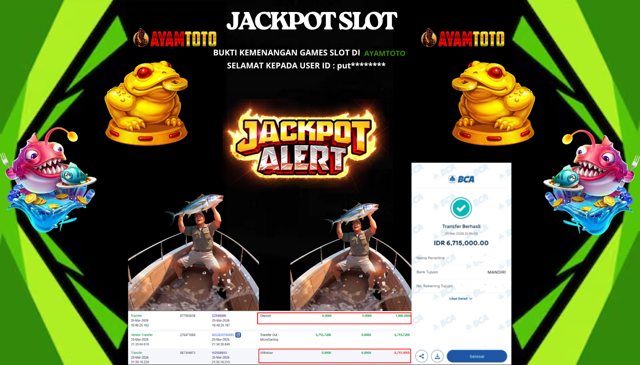 BUKTI JACKPOT PLAYER AYAMTOTO