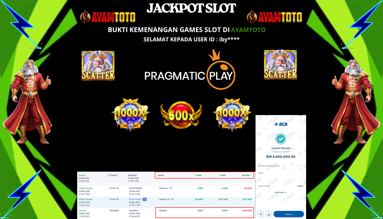 BUKTI JACKPOT PLAYER AYAMTOTO